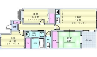 ティアラ豊中の物件間取画像